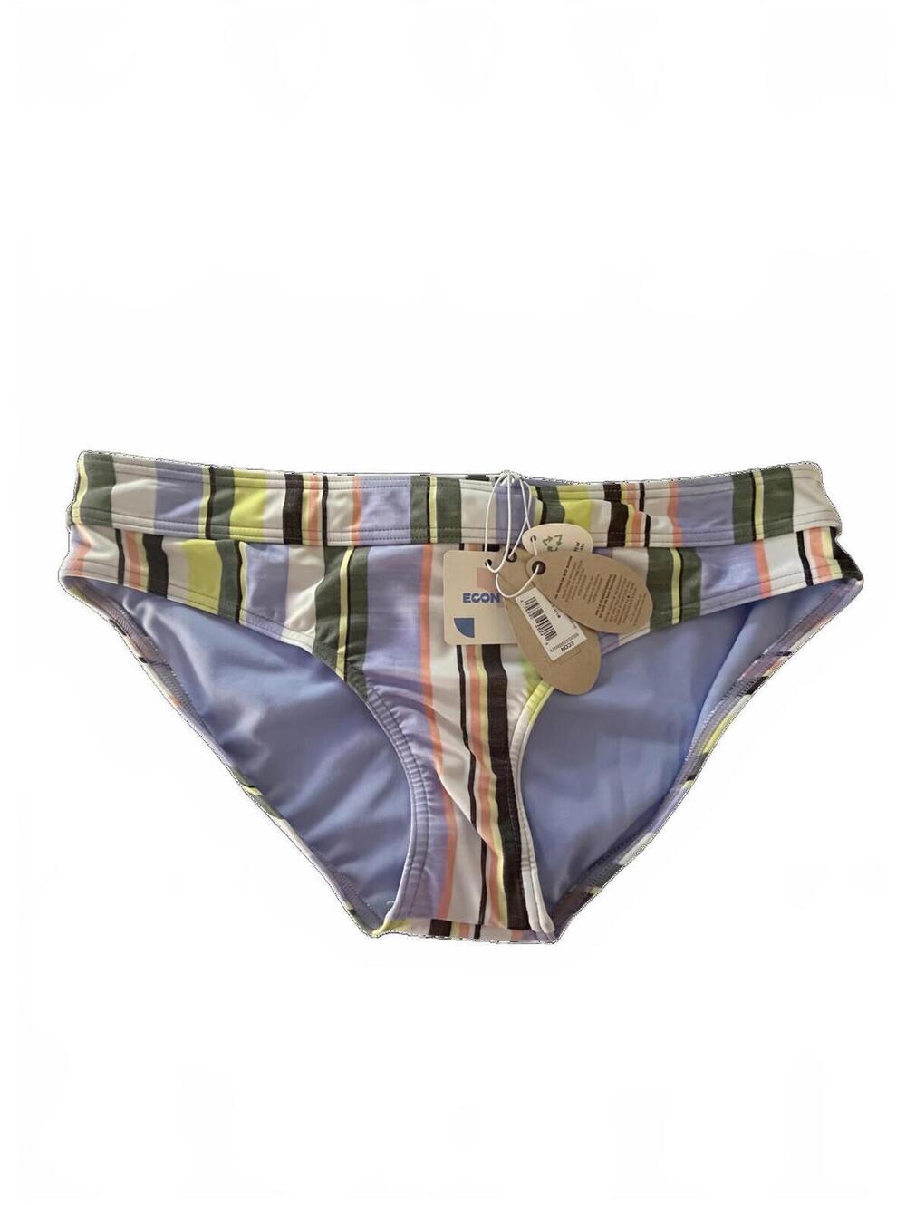Prana Ramba Bottom Morning Glory Stripe Bikini Swim Bottom NWT Large